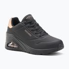 SKECHERS scarpe donna Uno Wedge Hi Steps nero/oro rosa