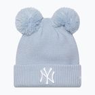 Berretto invernale da donna New Era Wmns Double Pom Nyyy blu pastello
