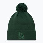 Berretto da donna New Era Metallic Bobble Knit Los Angeles Dodgers verde scuro