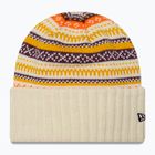 Berretto invernale da donna New Era Rail Isle Cuff Knit Beanie beige chiaro