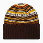 Berretto invernale da donna New Era Rail Isle Cuff Knit Beanie marrone scuro