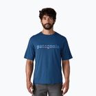 Uomo Patagonia Cap Cool Daily Graphic Shirt '73 text logo / clement blue x-dye