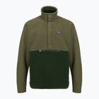 Felpa da uomo Patagonia Retro Pile 1 / 2 Snap P / O old growth green trekking