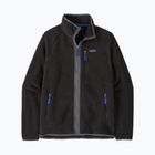 Felpa da trekking uomo Patagonia Retro Pile nera con forge grey