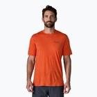 Maglietta da uomo Patagonia Cap Cool Merino Blend Graphic Shirt heritage header/coal orange