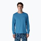 Maglia a maniche lunghe da uomo Patagonia Capilene Cool Daily - Boardshort Logo shore blue/light shore blue x-dye