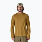 Felpa da uomo Patagonia Capilene Ultra Hoody bobcat brown/light bobcat brown x-dye