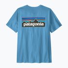 Maglietta da uomo Patagonia P-6 Shore blue logo