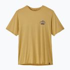 T-shirt da uomo Patagonia Cap Cool Daily Great Waves limestone yellow - light limestone yellow x-dye