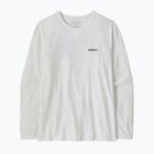 Longsleeve da donna Patagonia P-6 Logo Responsibili-Tee LS fiber white