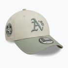 Cappello da baseball New Era WS Patch 9Forty Oakland Athletics beige chiaro
