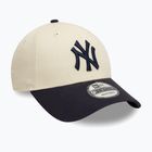 Cappello da baseball New Era Colourblock 9Forty New York Yankees beige chiaro