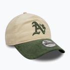 Cappello da baseball New Era Block Cord 9Twenty Oakland Athletics beige chiaro