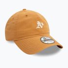 Cappello da baseball New Era Mini Washed 9Twenty Oakland Athletics beige scuro