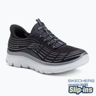 Scarpe da donna SKECHERS Summits Plus Soft Luster carbone/argento