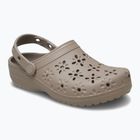 Crocs Classic Floral Cutout Clog infradito taupe