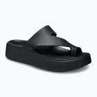 Infradito Crocs Getaway Platform Toe Loop donna nero
