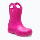 Stivali da pioggia per bambini Crocs Handle It Rain Boot Kids pink crush
