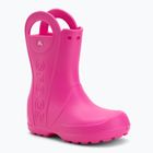 Stivali da pioggia per bambini Crocs Handle It Rain Boot Kids pink crush