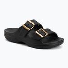 Ciabatte da donna Crocs Saturday Metallic Buckle black