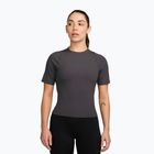 T-shirt donna Nike Zenvy Rib Dri-Fit thunder grey/white