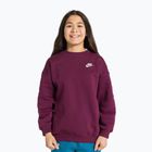 Felpa per bambini Nike Sportswear Club Fleece burgundy/white