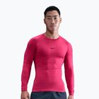 Maglia a maniche lunghe da allenamento uomo Nike Pro Dri-Fit Tight Fitness rush pink/black