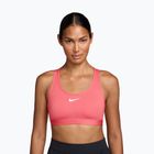 Biustonosz treningowy Nike Swoosh Medium Support sea coral/white