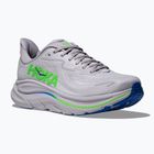 Scarpe da corsa da uomo HOKA Clifton 10 Wide ash grey/neon green