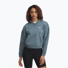 Felpa donna Under Armour Rival Fleece Piped HZ Hoodie jasper blue/white