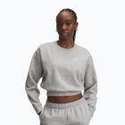 Felpa donna Under Armour Rival Fleece Piped Crew mod gray light heather/white