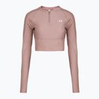 Maglia a maniche lunghe da allenamento donna Under Armour HeatGear Rib 1/4 Zip tourmaline pink/tourmaline pink/white