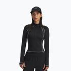 Maglia a maniche lunghe da training donna Under Armour ColdGear Textured 1/2 Zip black/white/metallic silver