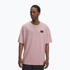 Maglietta da uomo Under Armour Woven Label Heavyweight tourmaline pink/black
