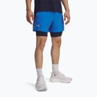 Shorts da running uomo Under Armour Launch 5" 2in1 blue atlantis/washed navy/reflective