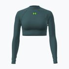 Maglia a maniche lunghe da allenamento donna Under Armour HeatGear Crop Mock rack green/hyper green