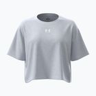 T-shirt da allenamento donna Under Armour Rival Boxy Tee Solid distant gray medium heather/white