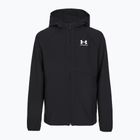 Giacca sportiva per bambini Under Armour Vibe Woven Windbreaker Jacket nera/bianca