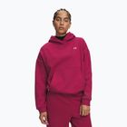 Felpa donna Under Armour Icon Fleece Hoodie claret/white