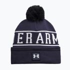 Berretto invernale da uomo Under Armour Halftime Pom Beanie midnight navy/white/white