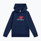 Felpa per bambini New Balance BB Stacked Logo Hoodie nb navy