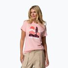 T-shirt da trekking da donna Columbia Ruby Springs Graphic Fitted pink sand/get hiked