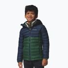 Giacca da bambino Columbia Powder Lite II Hooded rain forest/collegiate navy