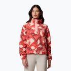 Felpa in pile da donna Columbia Helvetia II Printed Cropped Half Snap poppy red/sunscape