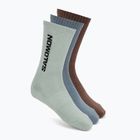 Calze Salomon Everyday Crew 3 pack stormy weather/sea foam/mustang