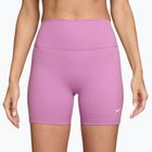 Pantaloncini da donna Nike One High-Waisted Biker 5" light magenta/white