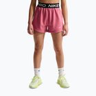 Pantaloncini da bambino Nike Pro Fleece Dri-Fit peony/peony/black/white