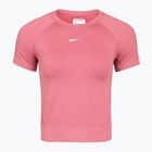 Maglietta da allenamento da donna Nike Pro Seamless Dri-Fit peony/white