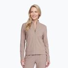 Felpa donna SKECHERS GO Luxe Rib Everyday Full Zip taupe/brown