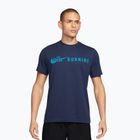Maglia da corsa da uomo Nike Dri-Fit Running T-Shirt midnight navy/light current blue